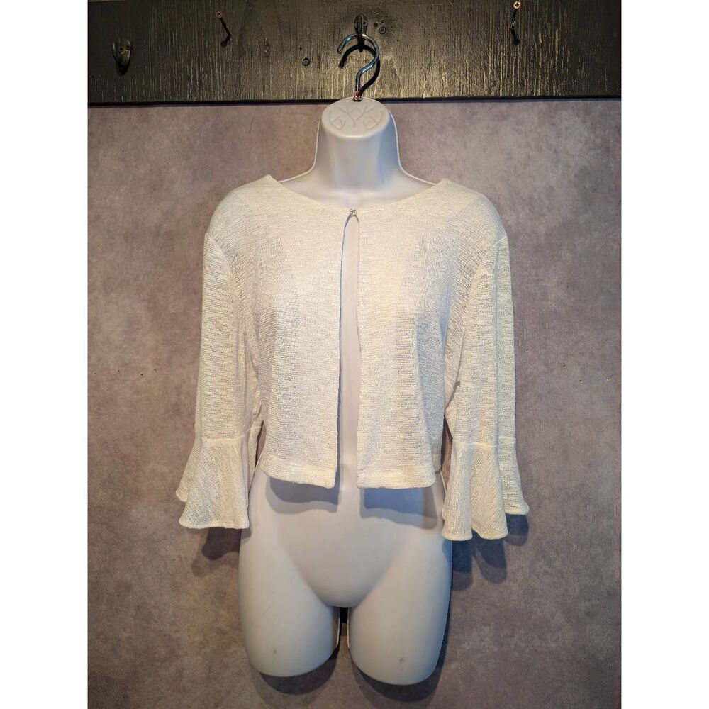 Perceptions semi-shear crop cardigan XL